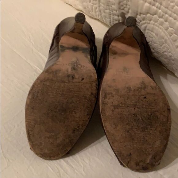 19. Colin Stuart Heels in Brown. Peek Toe. - Picture 6 of 9